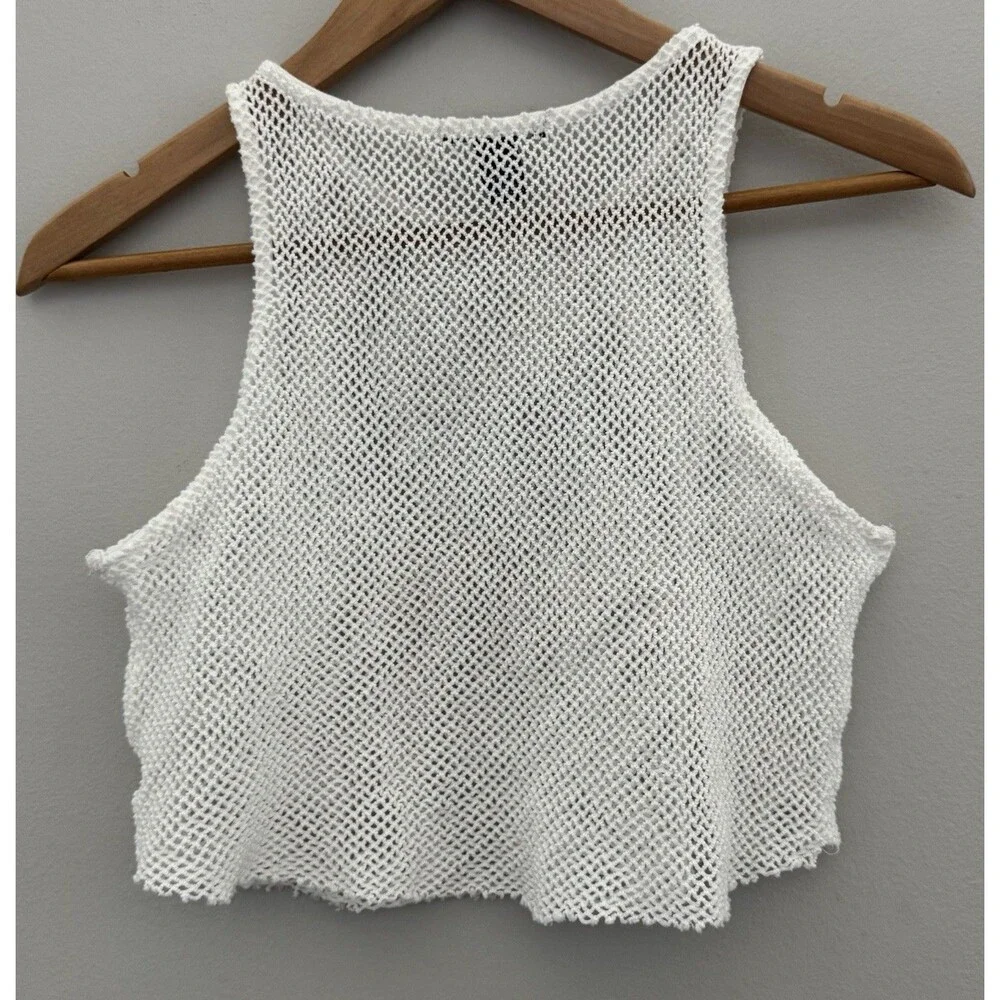 Forever21 Girls Large Crochet Mesh IBIZA SPAIN Beach Tank with Starfish